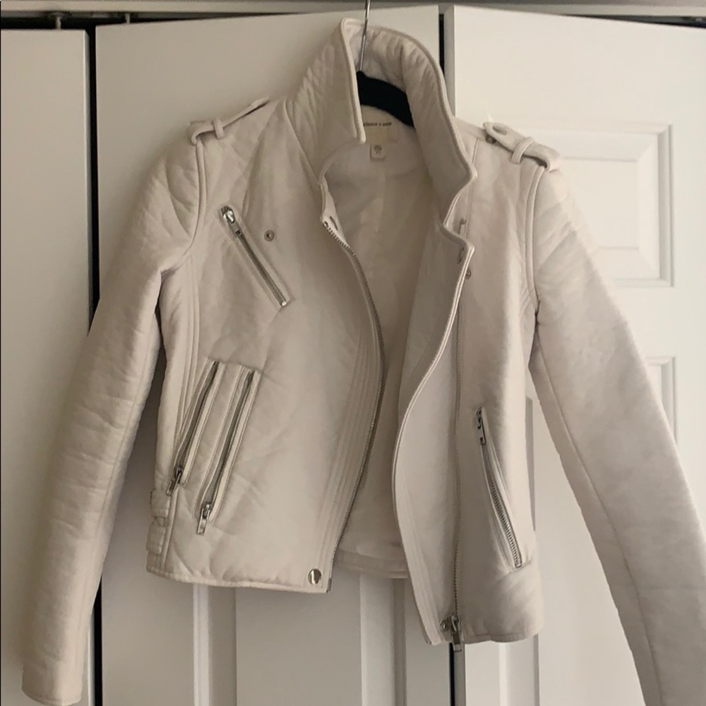 Silence+Noise white leather jacket